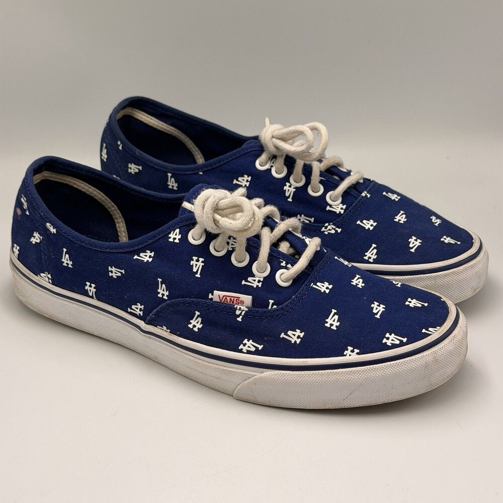 Vans x MLB Los Angeles Dodgers Authentic Shoes Blue LA Logo Men’s Size 10